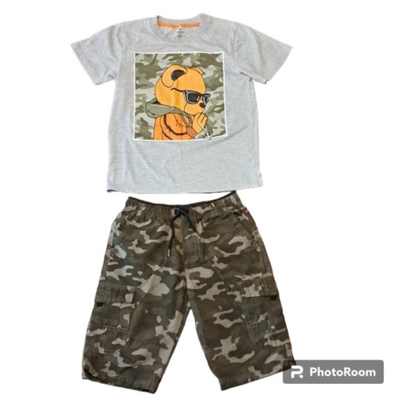 Boys 2 Piece Camo Set Size Small - Picture 1 of 3